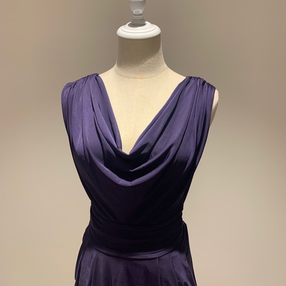 Wayne Cooper Drape Dress In Purple - Picture 8 of 11
